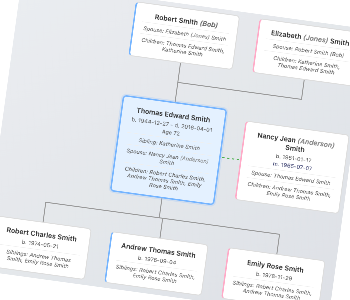 Family tree preview